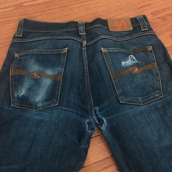 Beautifully aged Nudie Slim Jim Jeans 33x34 - Picture 1 of 11
